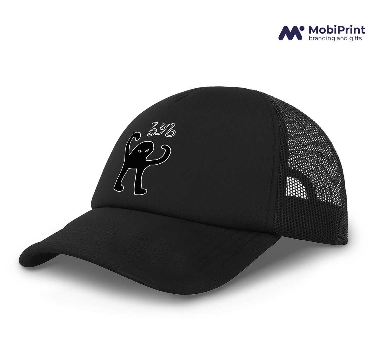 Кепка Тракер Чорна кішка (ЪуЪ) Чорний