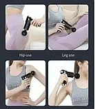 🖤Компактний ручний потужний масажер cy-002 6 змінних головок BR00064 Чорний, фото 2