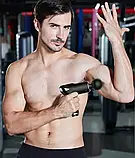 🖤Компактний ручний потужний масажер cy-002 6 змінних головок BR00064 Чорний, фото 3