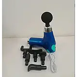 🖤Компактний ручний потужний масажер cy-002 6 змінних головок BR00064 Чорний, фото 7