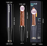 Реалістичний фалоімітатор 36см BaseBallDildo (вібрація; нагрівання; рух; кліторальний стимулятор), фото 9