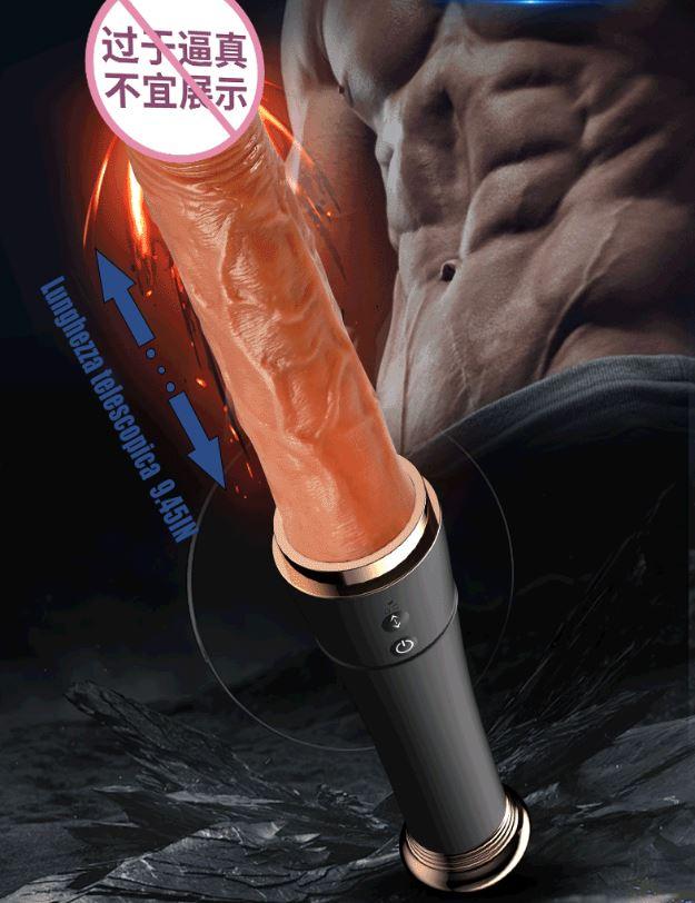 Реалістичний фалоімітатор 36см BaseBallDildo (вібрація; нагрівання; рух; кліторальний стимулятор), фото 1