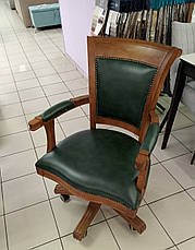Крісло для кабінету в зеленій шкірі Оксфорд В НАЯВНОСТІ, фото 3