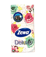Бумажные носовые платки Zewa Deluxe трехшаровые 10 шт белые Платки карманные