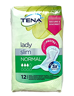 Урологічні або післяпологові прокладки швидкопоглинаючі Tena Lady Slim Normal 12 шт Гігієнічні прокладки