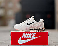 Кроссовки мужские Nike Air Zoom Spiridon Cage бежевые легкие повседневные кроссовки наййк айр зум на лето