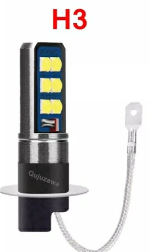 Светодиодная лампа желтая H3 LED ходовые огни 12SMD 3030 / 4Ватт 12Вольт автолампа для птф - фото 1 - id-p2183935689