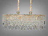 Сучасна кришталева овальна люстра 9708-800x350SG, фото 2