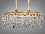 Сучасна кришталева овальна люстра 9708-800x350SG, фото 4