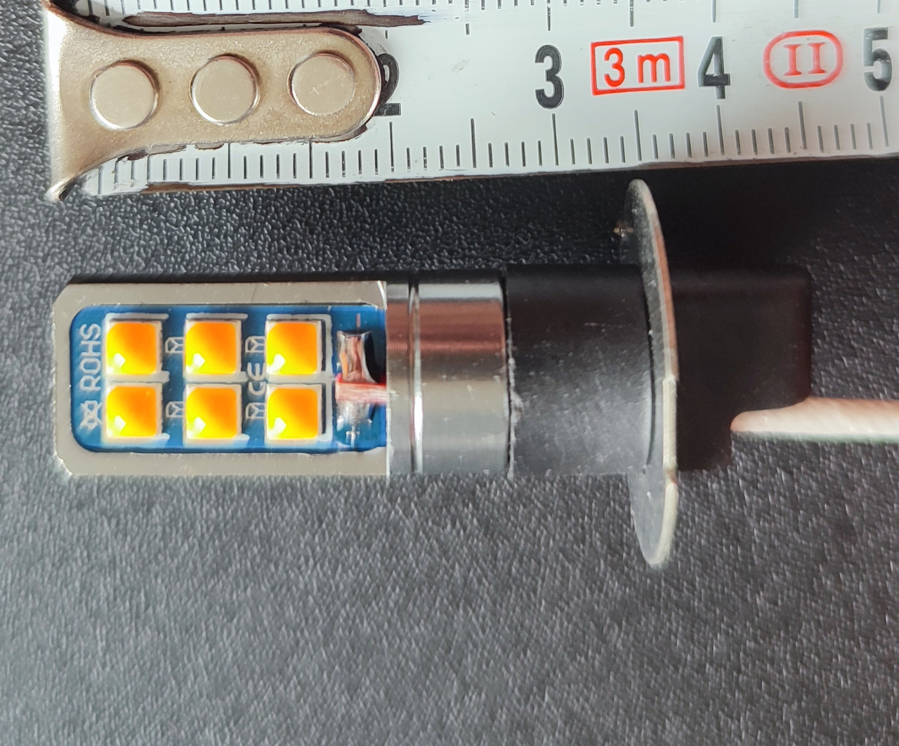Светодиодная лампа желтая H3 LED ходовые огни 12SMD 3030 / 4Ватт 12Вольт автолампа для птф - фото 9 - id-p2183935689