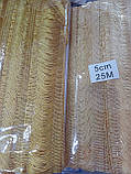 Танцювальна бахрома 5 см золото світле, 1 паковання = 25 м, фото 2