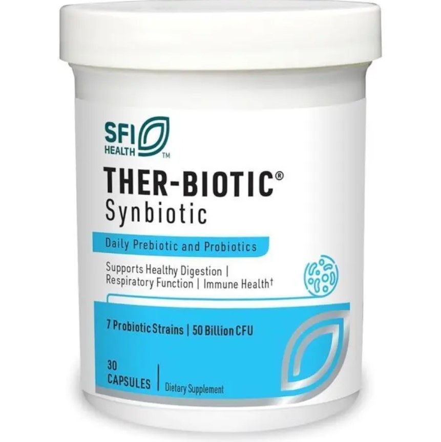 Klaire Ther-biotic Synbiotic Probiotic / Суміш пробіотиків 50 мільярдів КУО 30 капсул, фото 1