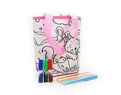 Сумка розмальовка 2044 з набором фломастерів і гліттерним клеєм