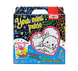 Сумка розмальовка 2044 з набором фломастерів і гліттерним клеєм, фото 2