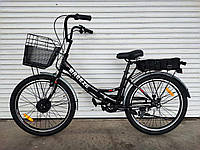 Электровелосипед Corso "BREEZE ELECTRIC BIKE" 24" стальная рама, односкоростной, 350В36В/10Ач, собран на 75%