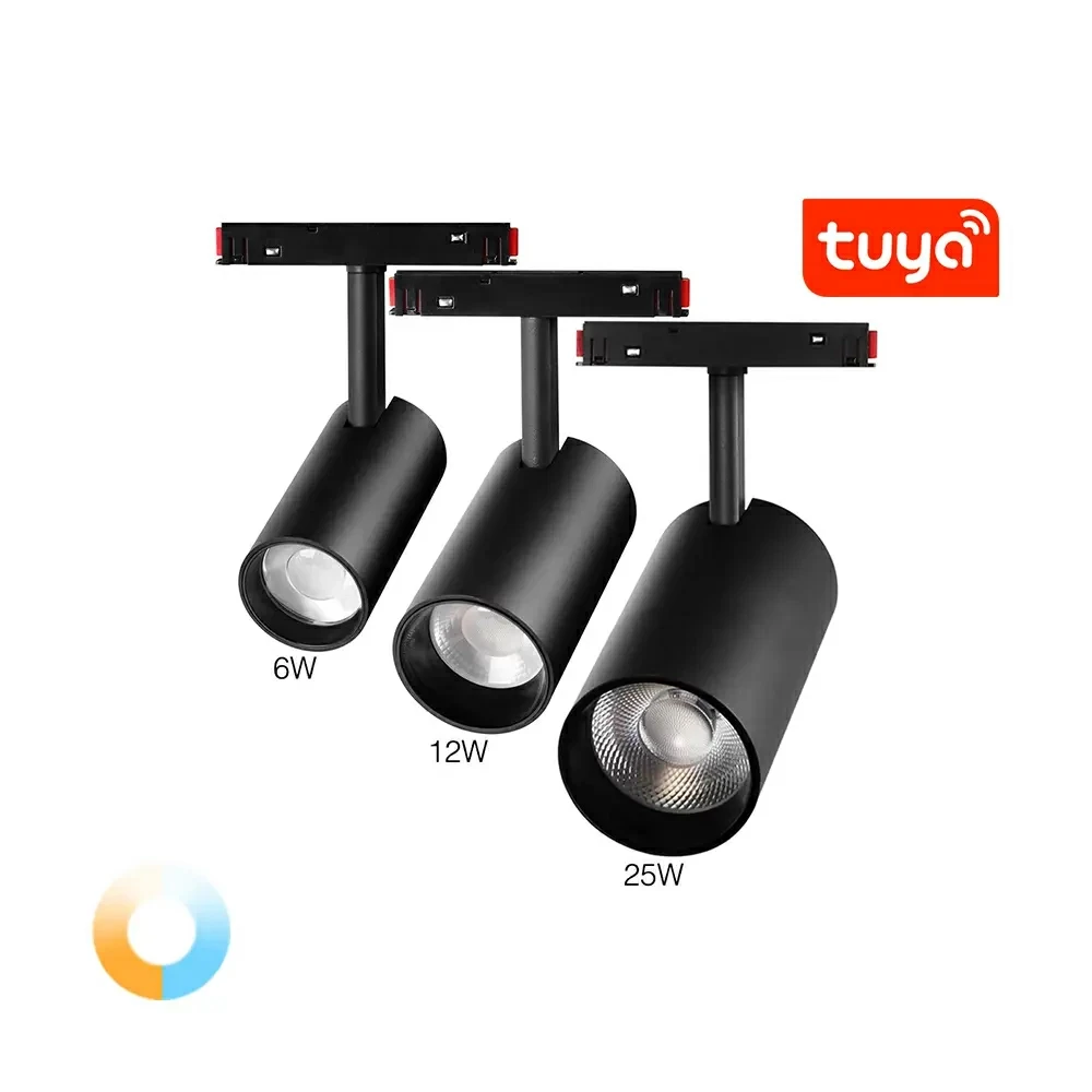 LED світильник трековий Mi-light TUYA CCT 12W 2700-6500К чорний SPL-MS2-12B-ZR