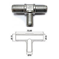Тройник тосольный Atiker 21х16х21 металл