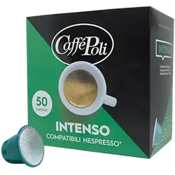 Кава в капсулах Caffe Poli Intenso 50 шт Nespresso 60% Арабіки Італія Неспресо