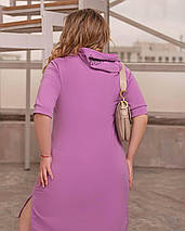 Плаття з двонитки з капюшоном весна-осінь розмір батал, фото 5