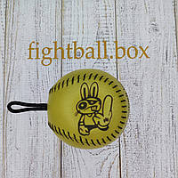 Fightball box тренажер для боксу на реакцію бойовий м яч на гумці італійська шкіра файтбол fight ball