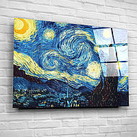 Картина на стекле "Звёздное небо Ван Гога" 75х50см