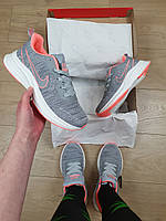 Жіночі кросівки літні сірі Nike Zoom Air Grey Pink. Взуття літня жіноча Найк Зум сірі. Кроси на літо