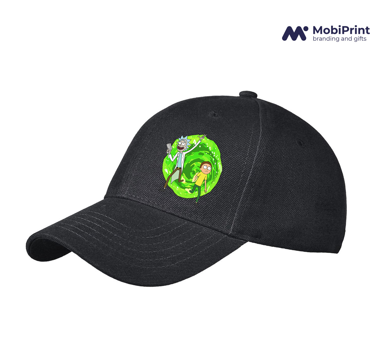 Кепка Champion з принтом Портал Ріка і Морті Чорний