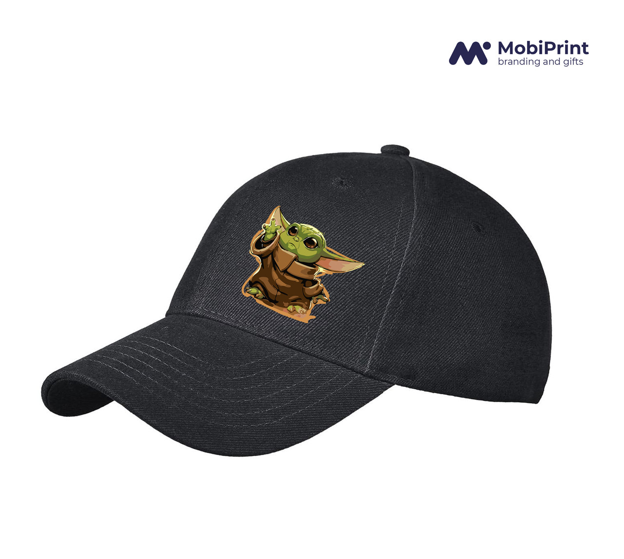 Кепка Champion з принтом Грогу Йода(Grogu Baby Yoda) Чорний