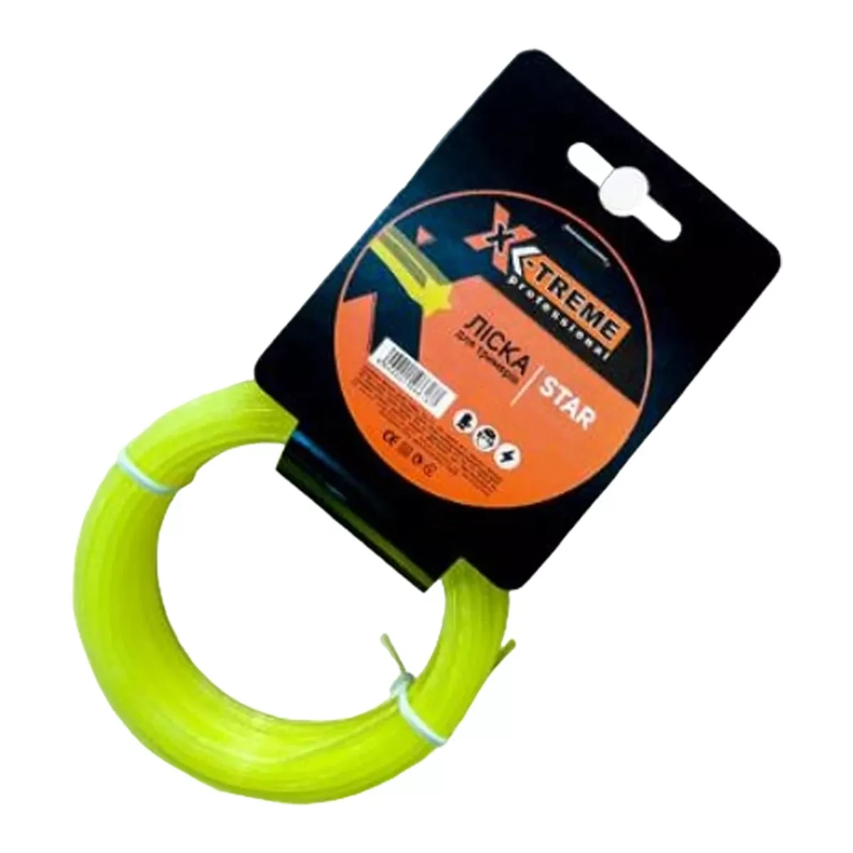 Ліска для мотокоси X-TREME 2.4 мм х 15 м. жовта