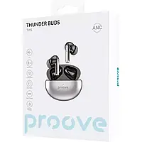 Наушники Bluetooth Proove Thunder Buds TWS with ANC metal grey UA UCRF