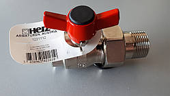 1221112 Кран кульовий з американкою 3/4" ВР-НР метелик DN20 PN25 Herz