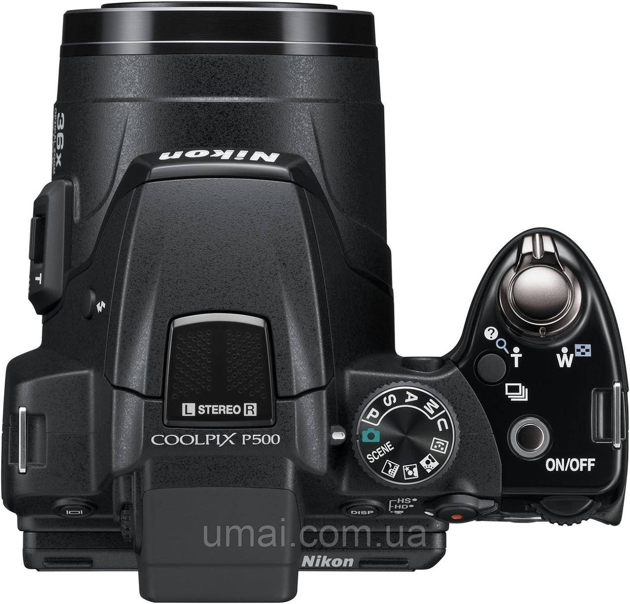 Фотоаппарат Nikon Coolpix P500 36x ZOOM 12.1MP f/3.4-5.7 ED VR Full HD Гарантия 24 месяцев + 64GB SD Card - фото 8 - id-p2183965030