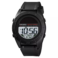 Чоловічий спортивний наручний годинник Skmei 1592 Solar із сонячною батареєю (Чорний)