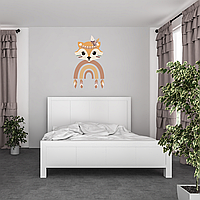 Виниловая интерьерная наклейка цветная декор на стену "Животные. Boho Kids style. Стиль Бохо Дети" из Оракала