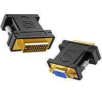 Переходник адаптер DVI (24+5) штекер to VGA вход UGREEN Черный UGR-20122