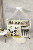 Набір постільне в дитяче ліжечко коса повний комплект бавовна Польща