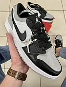 Кросівки Nike Air Jordan 1 low (black/grey)