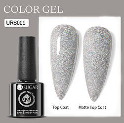 Гель-лак UR Sugar 009 срібло для нігтів (манікюру та педикюру)