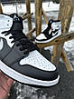 Кросівки високі Nike Air Jordan 1 (сірий сухуш), фото 2