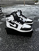 Кросівки високі Nike Air Jordan 1 (white/black)
