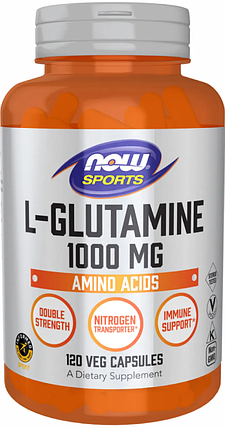 Глютамін NOW L-Glutamine 1000 mg 120 капс, фото 1