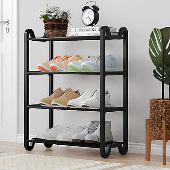 Полиця для взуття (45,5x20x57,7) 4 яруси, Shoe Rack YX9117 / Взуттєва полиця в передпокій / Стелаж для взуття