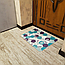 Вологопоглинаючий придверний килимок на гумовій основі Бірюзові стільники Листя 38х58смх3мм діатомітовий, фото 10