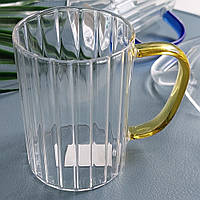 Стеклянная чашка для кофе и чая "Райб", 230мл Жовтий