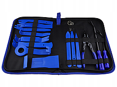 Знімач для демонтажу оббивки автомобільного салону та магнітол 19 ел. у чохлі Falcon F05012