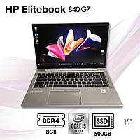 Ноутбук для учебы HP Elitebook 840 G7 14" i5-10gen RAM DDR4-8Gb SSD-500GB