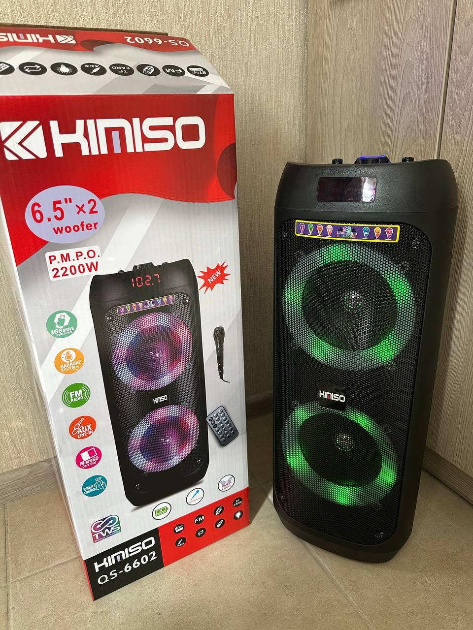 Беспроводная портативная Bluetooth колонка с микрофоном KIMISO QS-6602 - фото 1 - id-p1934222999