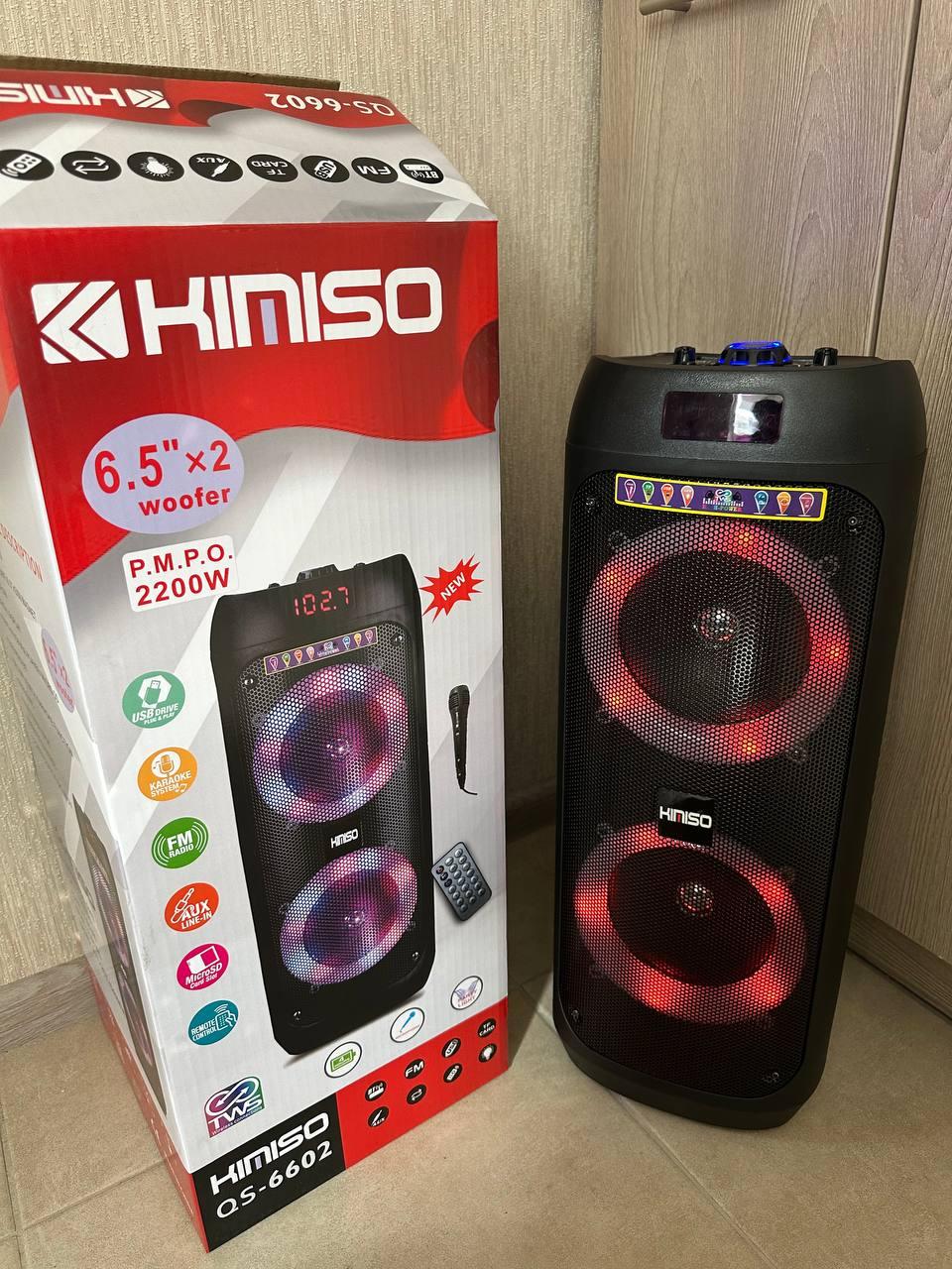 Беспроводная портативная Bluetooth колонка с микрофоном KIMISO QS-6602 - фото 3 - id-p1934222999