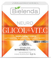 Увлажняющий крем-активатор блеска и молодости кожи SPF 20 "дневной" - NEURO GLICOL+VIT.C