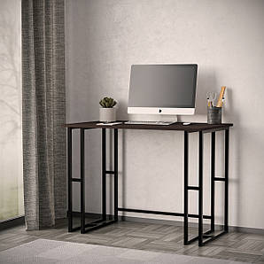 Стіл комп'ютерний в стилі лофт, офісний стіл лофт N-07 Венге Темний